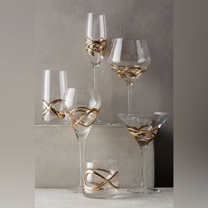 Anthropologie Glimmer wrapped champagne glasses - pair of 2